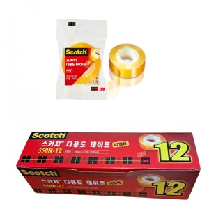 3M 스카치테이프 리필 550R 12mmx30m 1갑(12개입)