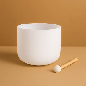 싱잉볼 명상종 크리스탈싱잉볼 요가종 대형 화이트 8인치