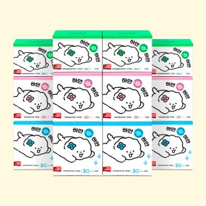 유기농순면생리대 하얀하얀 순면흡수체 대형,중형,라이너12팩