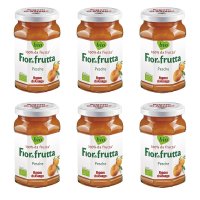 리고니디아시아고 오가닉 스프레드 피치 250g 6개 Fiordifrutta Organic Fruit Spread Peach