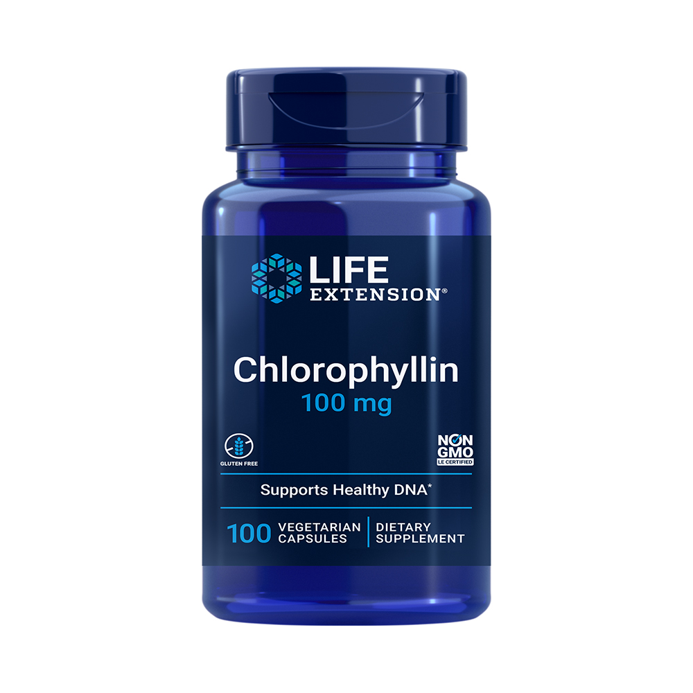 라이프익스텐션 클로로필린 <b>엽록소</b> 100mg 100캡슐 Chlorophyllin 녹색채소