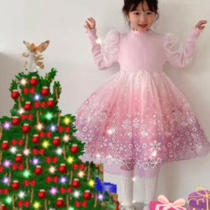 여아 원피스 크리스마스 핑크 샤 생일 유아 선물