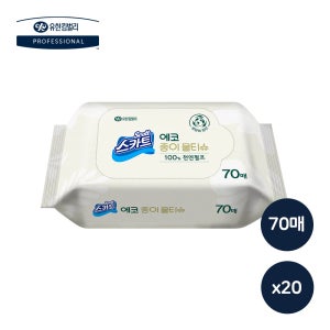 유한킴벌리 스카트 친환경 종이물티슈 70매