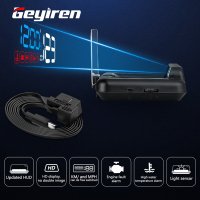 GEYIREN 원래 C500 OBD2 HUD 헤드 업 디스플레이 미러 프로젝션 디지털 자동차 속도 프로젝터 온보드 컴퓨터 연료 마일리지