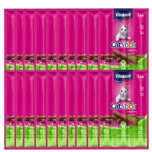 비타크래프트 캣스틱 고양이 간식 치킨+캣그라스, 6g, 60개