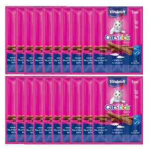 비타크래프트 캣스틱 고양이 간식 대구+코어피쉬, 6g, 60개