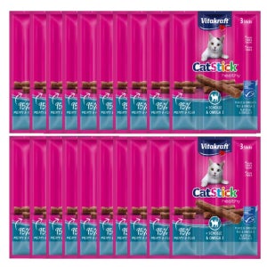 비타크래프트 캣스틱 고양이 간식 가자미+오메가3, 6g, 60개