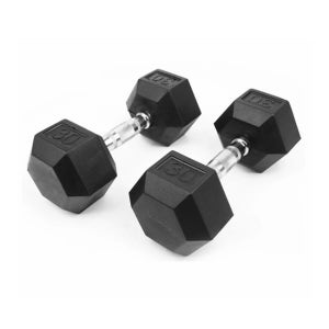 육각 고무덤벨 홈짐 아령 60kg