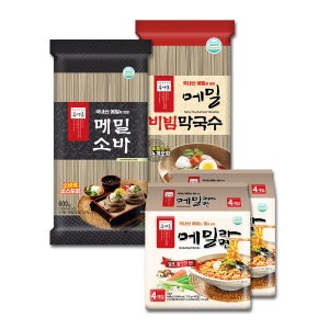 봉평촌 메밀 라면2+소바1+비빔막국수1
