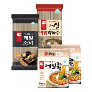봉평촌 메밀 라면2+소바1+비빔막국수1