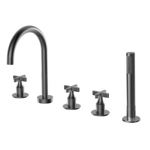 리델 다크그레이 5홀 샤워 욕조 수전 리델수전 DSHS-5016H(DG)