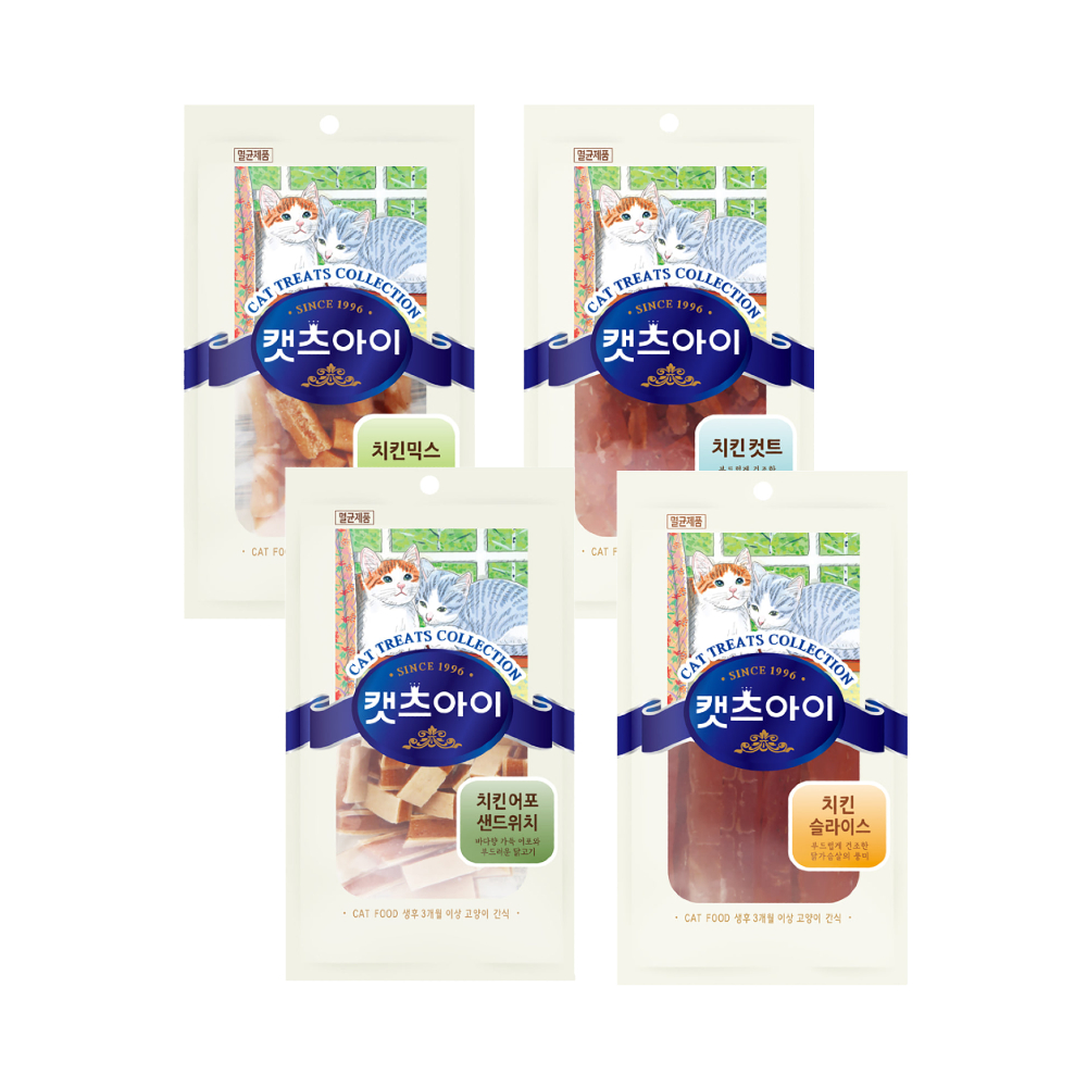 캣츠아이 캣닙 고양이 간식 캣닙 간식 치킨 슬라이스 어포