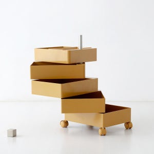 마켓비 BINGEURI 회전서랍 트롤리 5단 수납선반 다용도 무빙트레이카트 화이트