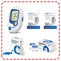 (FDA 승인) 포라 측정기+혈당검사지100매+채혈침110개+알콜솜100매 세트