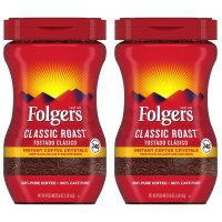 폴저스 클래식 로스트 인스턴트 커피 크리스탈 가루 453g 2팩 Folgers Classic Roast Instant Coffee Crystals(미국배송)