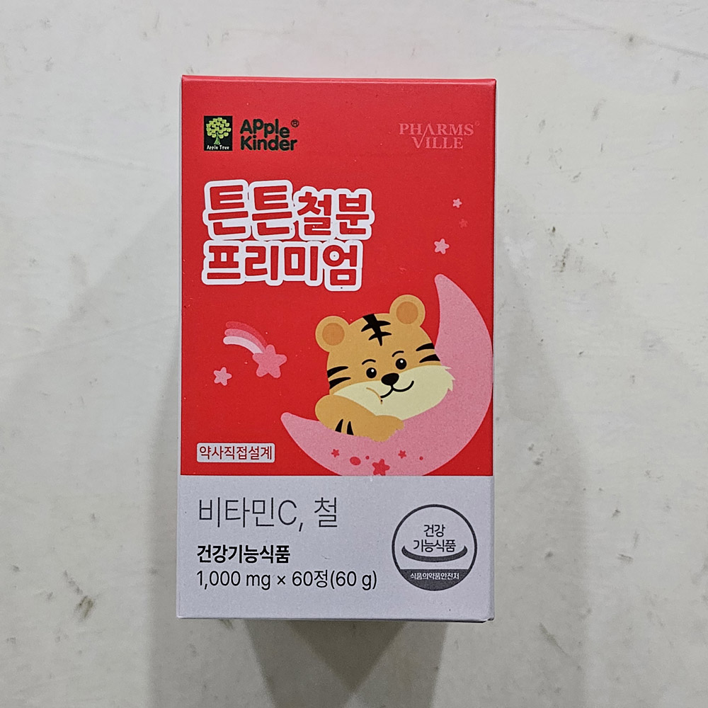 애플킨더 튼튼철분 프리미엄 1000mg 60정 1통
