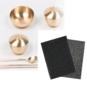 유기 전용 수세미 (블랙)/ 놋그릇 스텐 냄비세척 다용도