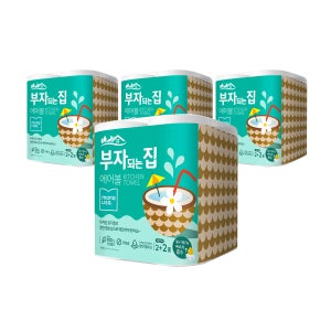모나리자 부자되는집 에어볼 키친타올 130매 4롤 4팩 휴지 화장지
