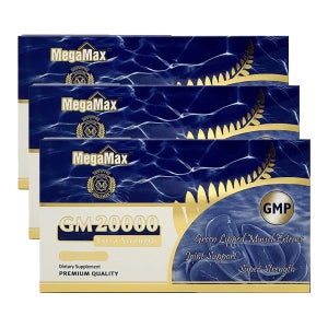 뉴질랜드 메가맥스 지엠 초록잎홍합 20000mg 60캡슐 3팩