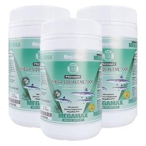 뉴질랜드 메가맥스 상어 스쿠알렌 1376mg 300캡슐 3팩