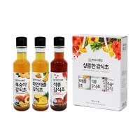 자연과발효 3년숙성 자연발효 복숭아 파인애플 석류 감식초 180ml 3병