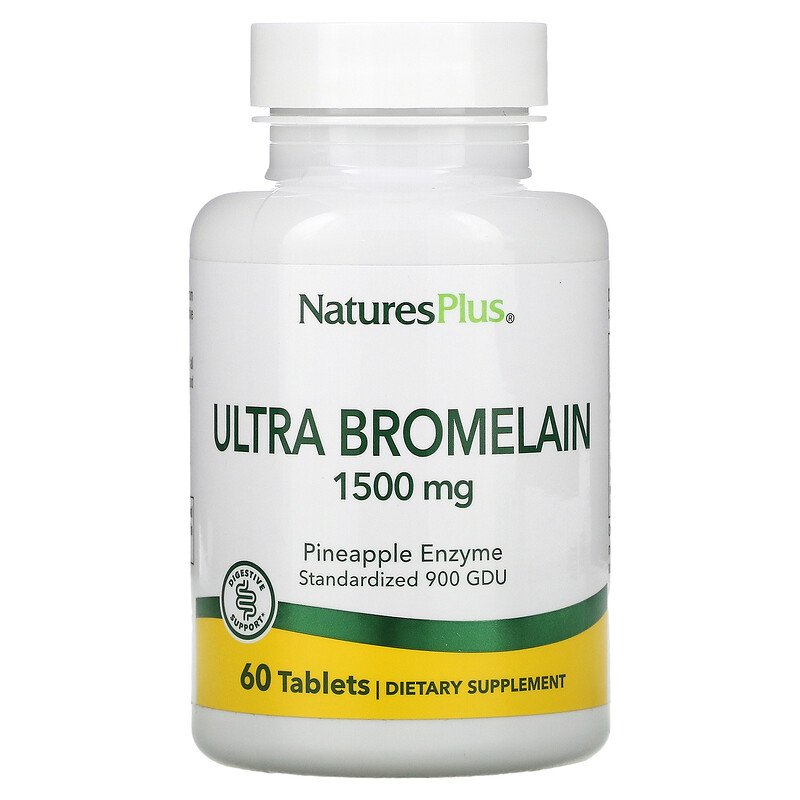 Natures Plus 울트라 브로멜라인 1,500mg 60정