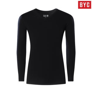 BYC 보디히트 광 발열 남자 내복상의 V넥 겨울 빅사이즈