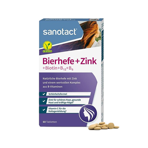 사노탁트 비오라보 비어헤페 + 아연 60 정 맥주효모 (Sanotact Bierhefe Zink) 유럽