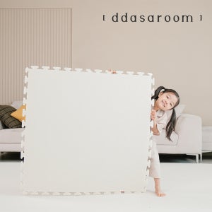 따사룸 층간소음 퍼즐매트 100x100x2.5 대형 바닐라아이보리 아기 유아 거실 놀이방 복도