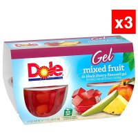 돌 믹스플룻트 체리 복숭아 파인애플 믹스 컵과일젤리 4.3oz 4컵(488g) 3팩 Dole Fruit Bowls, Mixed Fruit in Black Cherry Gel