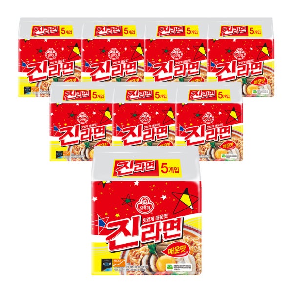 [슈퍼적립] 오뚜기 진라면 매운맛 120g, 40개