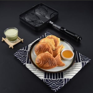 가정용 붕어빵틀 만들기 2구 코팅팬 기계 미니붕어빵 와플간식 만드는방법