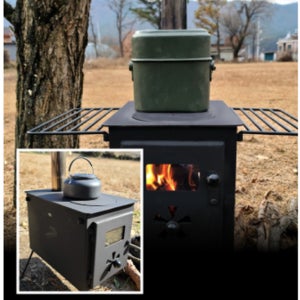 캠프365 시그니처 화목난로 260 접이식 휴대용 불멍 나무난로 난방 캠핑 동계 화로대 낚시