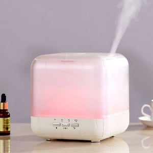 1L 대용량 아로마 큐브 LED 무드등 가습기 USB 초음파