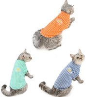 마일로앤코코 썬플라워 고양이 티셔츠 실내복 중성화 고양이옷 그루밍방지 피부보호 수면 잠옷