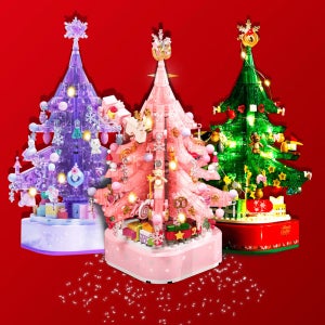 셈보블럭 크리스마스 트리 장식 오르골 중국호환블럭
