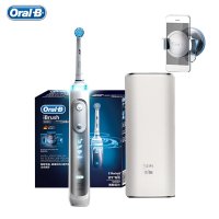 Oral B-충전식 회전 IBRUSH 8000 5 모드 전동 칫솔,블루투스 위치 감지 360 스마트 전동 칫솔