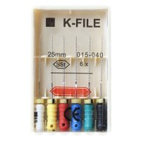10 팩 치과 K-FILE 21/25/31mm 스테인레스 스틸 endo 루트 운하 파일 손 사용 K 파일 Endodontic 악기