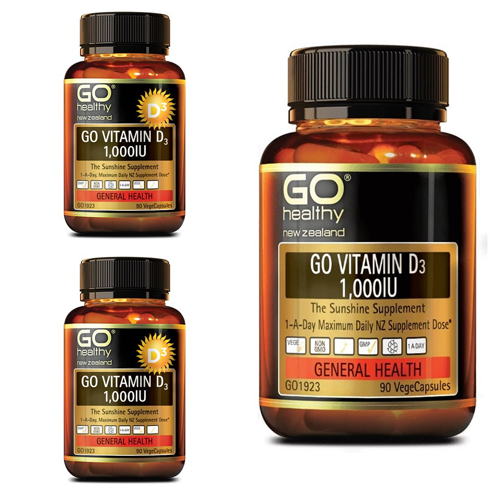 Go Healthy <b>vitamin D</b>3 고헬씨 <b>비타민D</b>3 10000 90캡슐 3팩 뉴질랜드