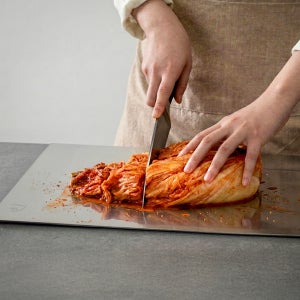 살림의기술 싱크대 밀착 스테인레스 도마 위생 스텐 양면 도마 30x40cm