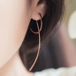 14k 18k 3타입 롱 바 드롭귀걸이 언발 새미콜론 여자친구 선물 기념일 귀걸이