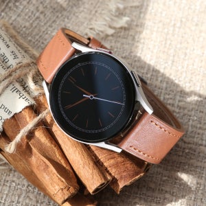 갤럭시워치 4 5 6 7 FE 호환 가죽 스트랩 모던 밴드 40mm