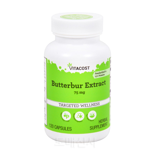 비타코스트 Butterbur 머위 추출물 75mg 120캡슐