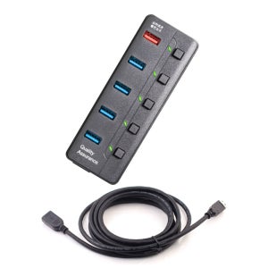 USB3.0 허브 유전원 5포트 노트북 맥북 USB확장 충전 연장 케이블 2M CABLE