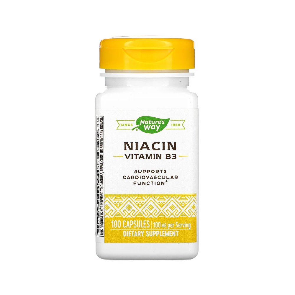 네이쳐스웨이 나이아신 비타민 B3, 100 mg, 100 캡슐 니코틴산