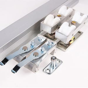 슬라이딩도어시스템 J80 80kg 실버 레일 미닫이문