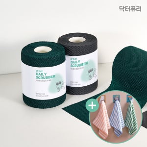 [극세사행주 증정] 닥터퓨리 스트롱 데일리 수세미 60매 x 2입 소형 일회용수세미 미니수세미