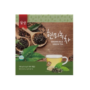 꽃샘 현미 녹차 100T 티백 침출차