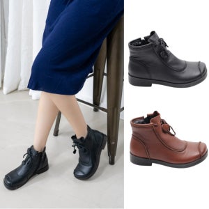 페나블 부드러운 소가죽 앵글부츠 볼넓은 무지외반 여성신발 겨울부츠 FE31