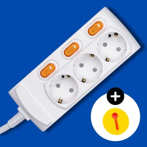 거성산업Gs&tap 지앤탭 개별3구 6M 6호 멀티탭 16A